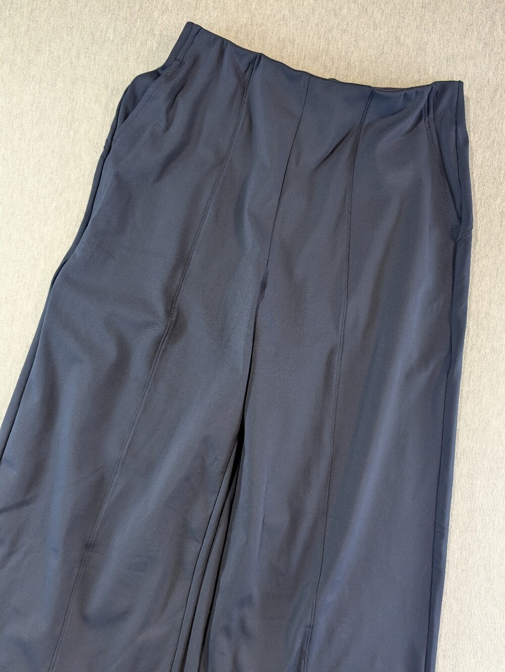 Old Navy Wide Leg PowerSoft Go-Dry Pants Trousers Women's Medium Navy Blue